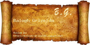 Balogh Grizelda névjegykártya